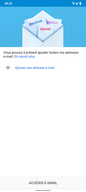 Sélectionnez Ajouter une adresse e-mail
