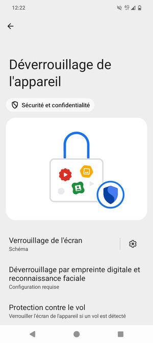 Votre téléphone est maintenant sécurisé par un écran de verrouillage