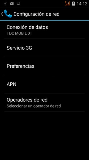 Seleccione Operadores de red