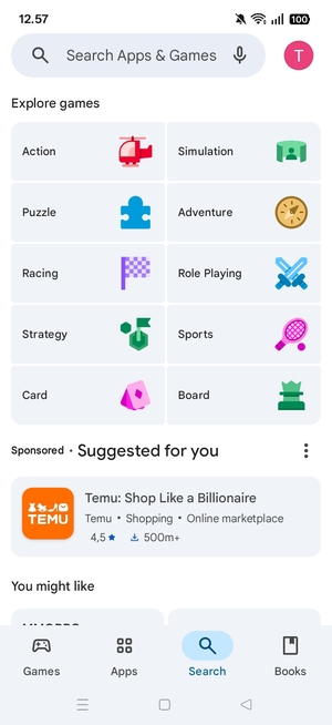 Select the Search bar
