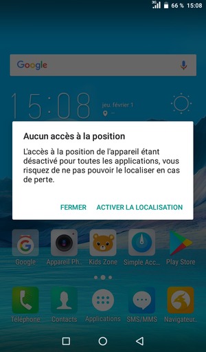 Sélectionnez FERMER