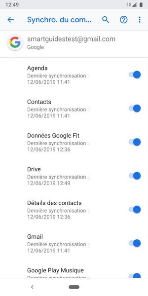 Sélectionnez le bouton du Menu
