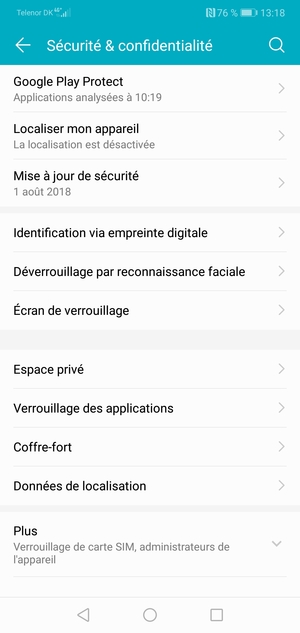Sélectionnez Plus