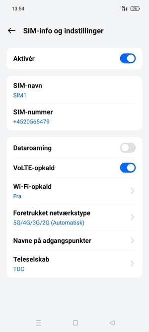 Vælg Foretrukket netværkstype