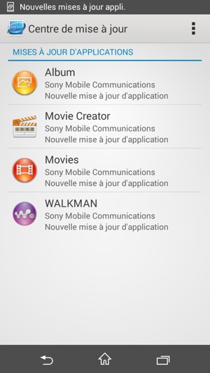 Si votre téléphone n'est pas à jour, sélectionnez les mises à jour et suivez les instructions à l'écran.