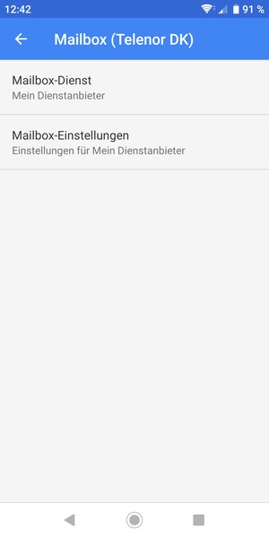 Wählen Sie Mailbox-Einstellungen