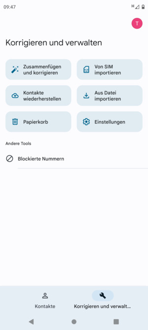 Wählen Sie Von SIM importieren