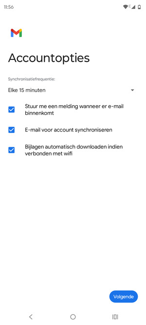 Selecteer Volgende