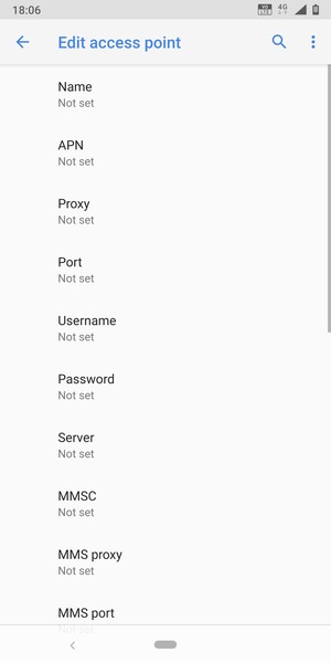 Enter Internet information