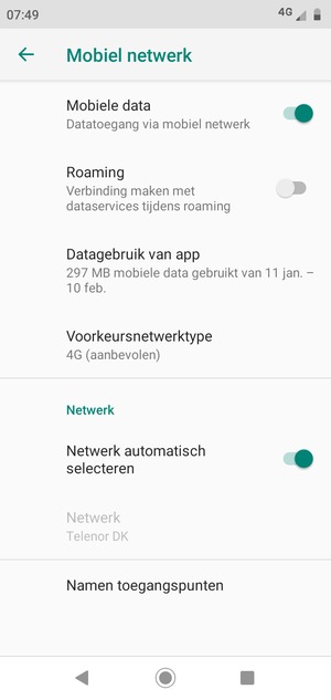 Selecteer Namen toegangspunten