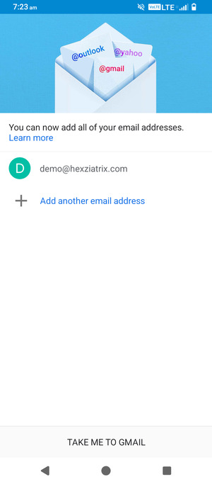 Select TAKE ME TO GMAIL