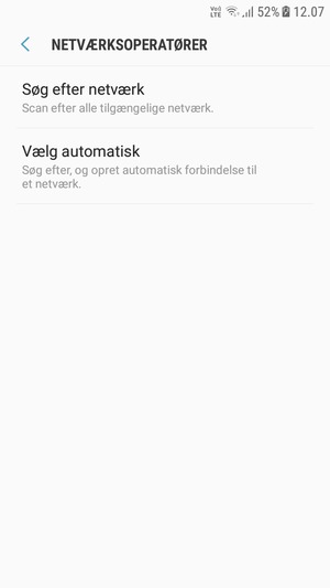 Vælg Søg efter netværk