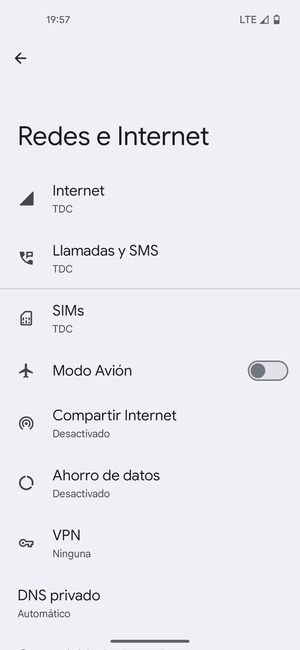 Seleccione Internet