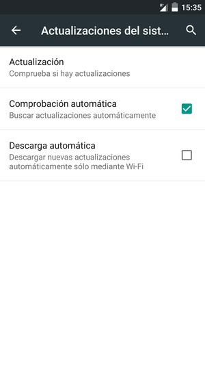 Seleccione Actualización