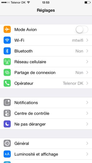 Sélectionnez Réseau cellulaire