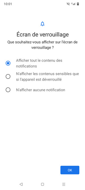 Sélectionnez votre option préférée et sélectionnez OK