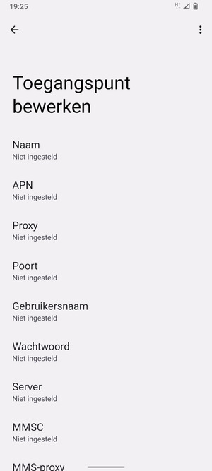 Voer internetgegevens in