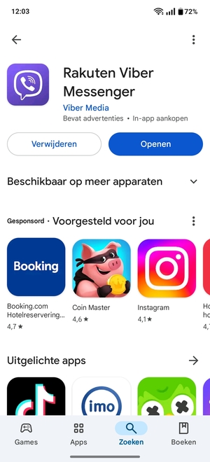 Selecteer Openen