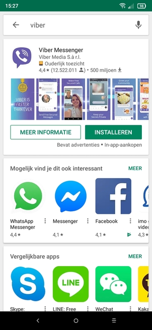 Selecteer de app
