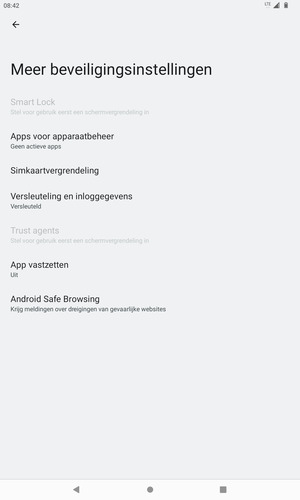 Selecteer Simkaartvergrendeling