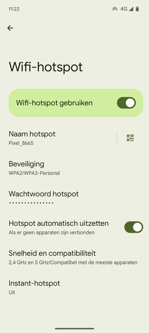 Uw telefoon is nu geïnstalleerd voor gebruik als modem