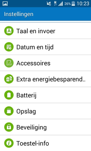 Scroll naar en selecteer Beveiliging