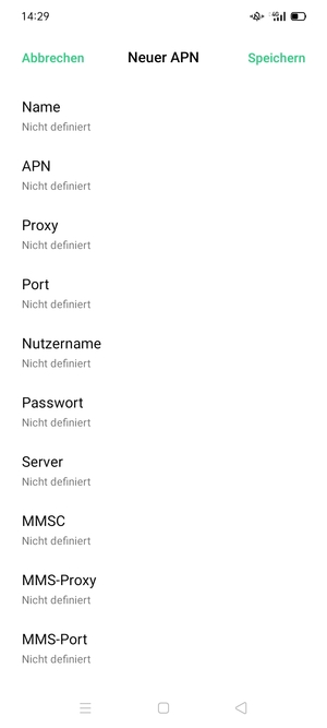 Geben Sie Internet-Informationen ein