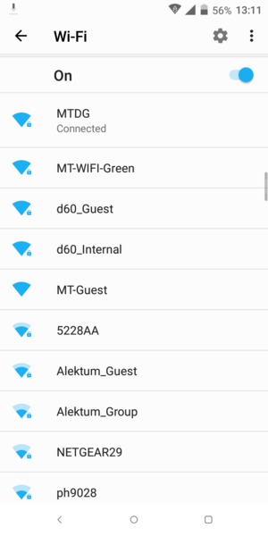 You are now connected to the Wi-Fi network