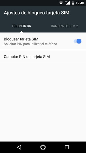 Seleccione Public y Cambiar PIN de tarjeta SIM