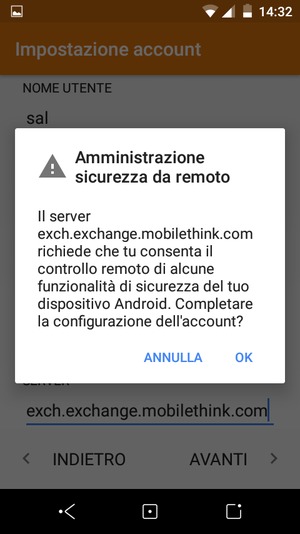 Seleziona OK