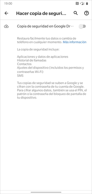 Active Copia de seguridad en Google Dr...