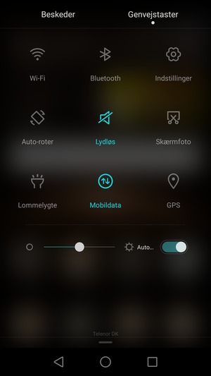 Vælg Lydløs for at skifte til lyd igen