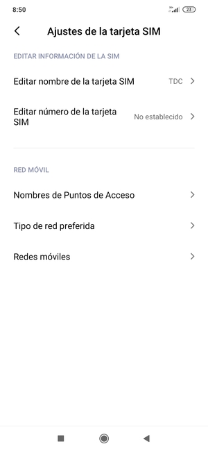 Seleccione Tipo de red preferida