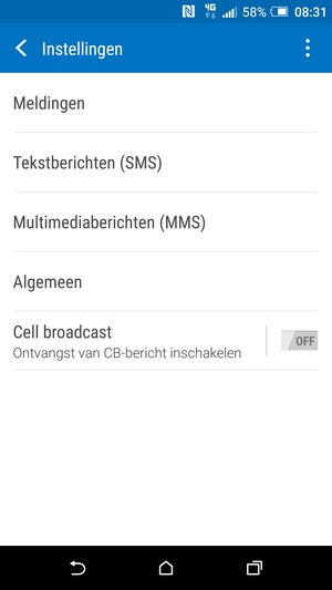 Selecteer Tekstberichten (SMS)