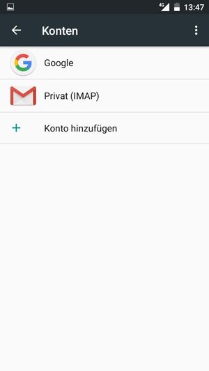 Wählen Sie Google