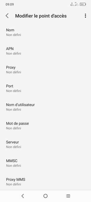 Saisissez les informations MMS