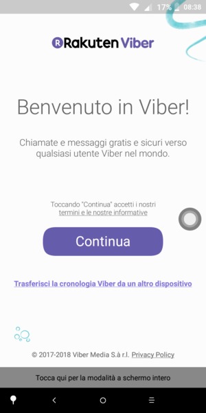 L'app è pronta per l'uso