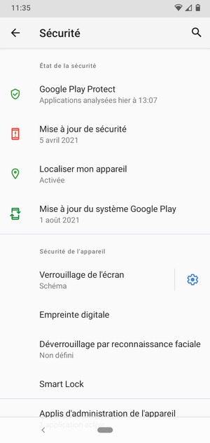 Votre téléphone est maintenant sécurisé par un écran de verrouillage