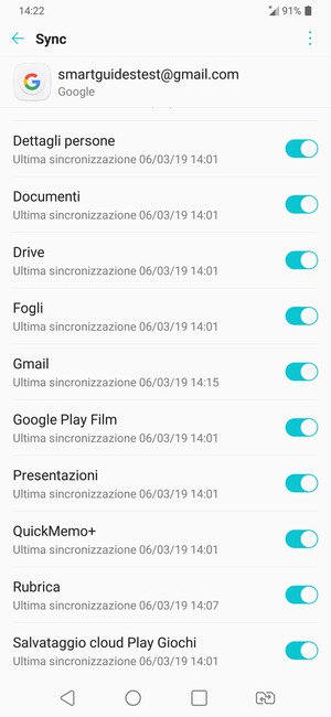 Assicurati che Rubrica sia selezionato