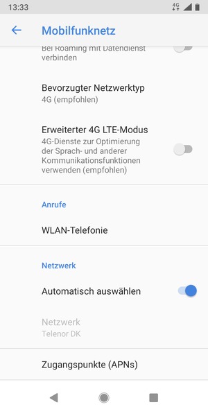 Scrollen Sie und wählen Sie Zugangspunkte (APNs)