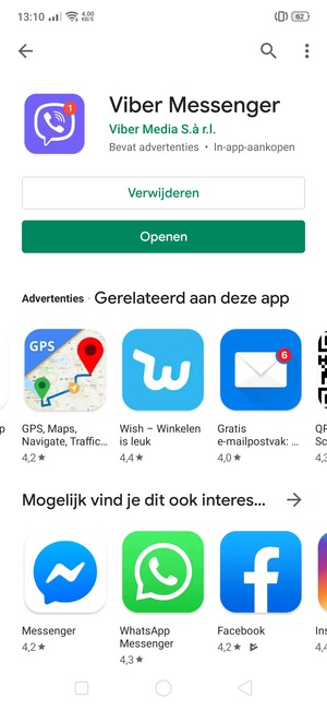 Selecteer Openen