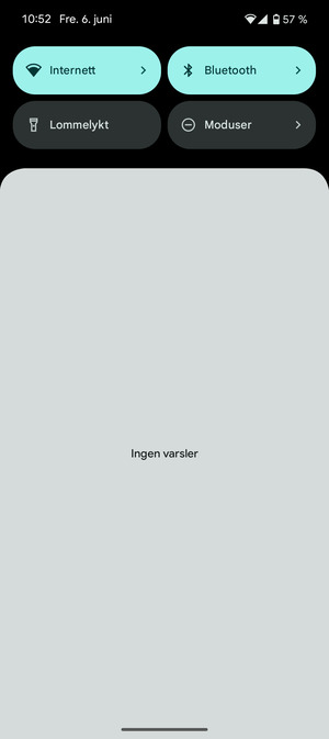 Dra ned toppmenyen igjen