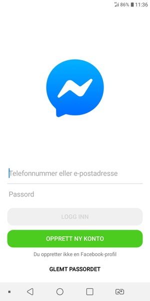 Applikasjonen er klar til bruk