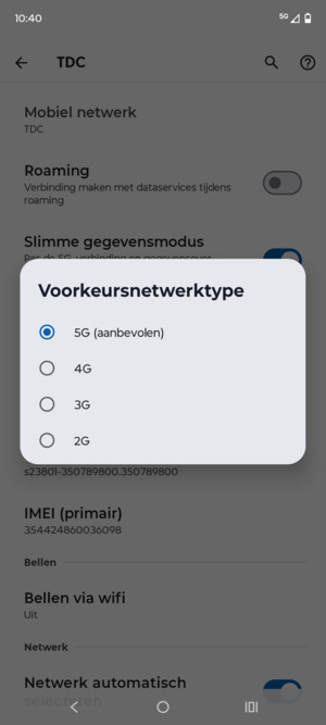 Selecteer uw voorkeursoptie