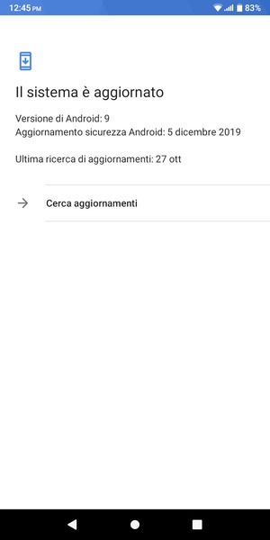 Seleziona Cerca aggiornamenti