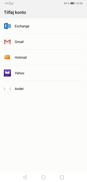 Vælg Gmail