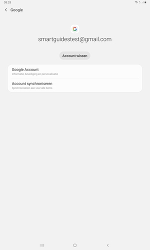 Selecteer Account synchroniseren