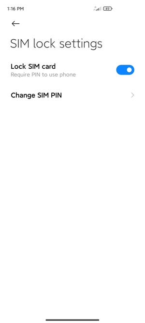 Select Change SIM PIN
