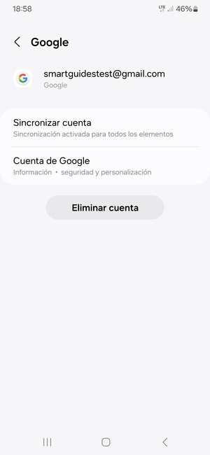 Seleccione Sincronizar cuenta