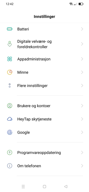 Bla til og velg Programvareoppdatering